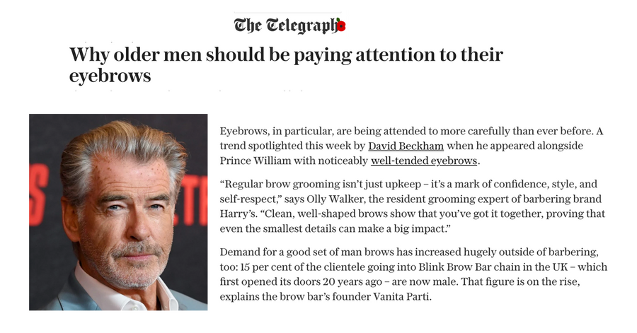 The Telegraph | Why Older Men Should Pay Attention to Their Brows
